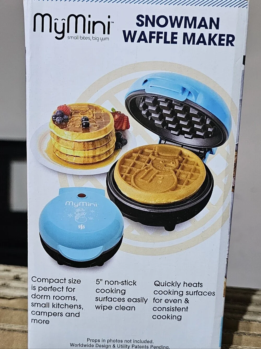 MyMini Snowman Waffle Maker - Blue Accents